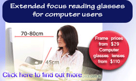 Ask about computer glasses to relieve tired eyes when working at the computer, lens prices start $110.